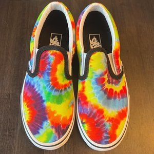 NEW Vans Classic Slip On Spiral Tie Dye Shoes(Limited Edition) Size 3